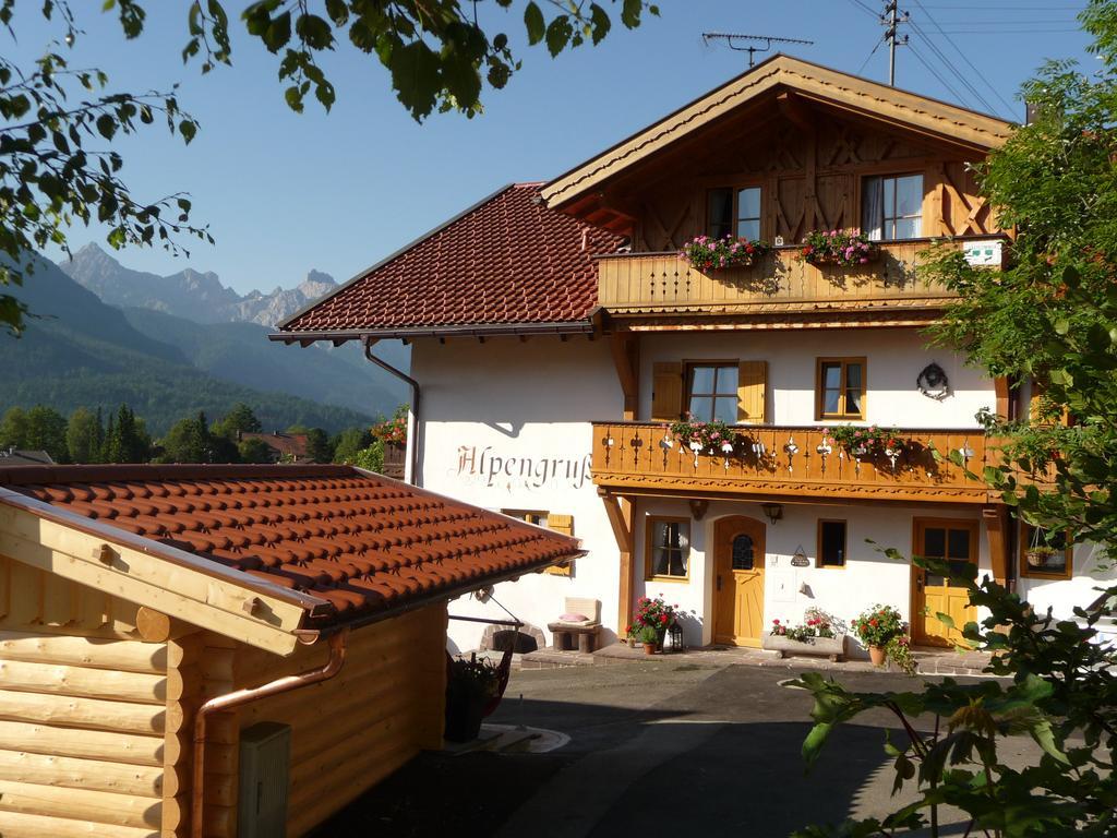 Gastehaus Alpengruss Hotel Wallgau Buitenkant foto